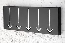 Design Wandgarderobe ARROW 5er Anthrazit