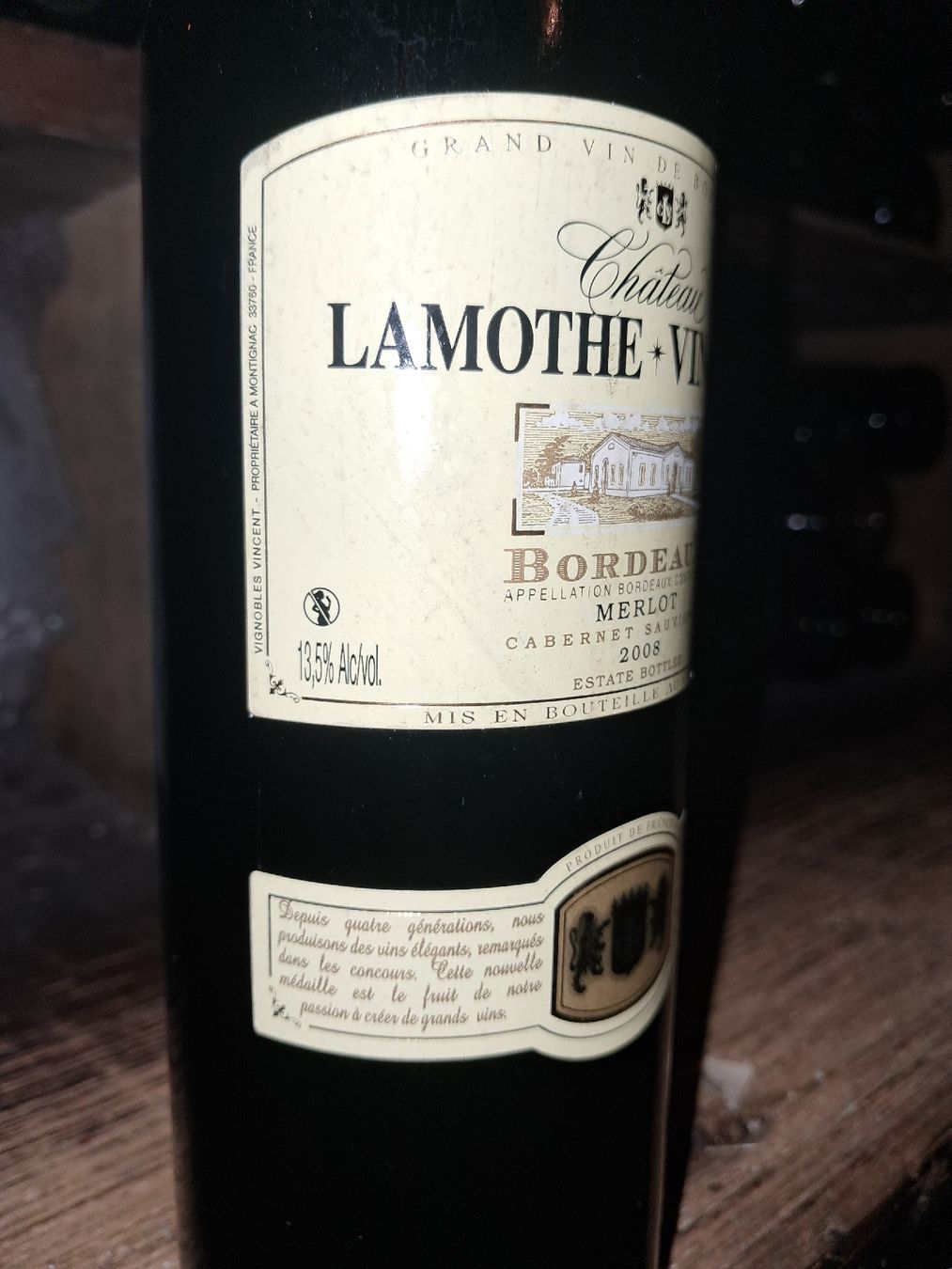 Vino: Château Lamothe-Vincent Bordeaux 2008 – Nuovo e nell'imballaggio originale da Le locle venduto da juliensaran 2