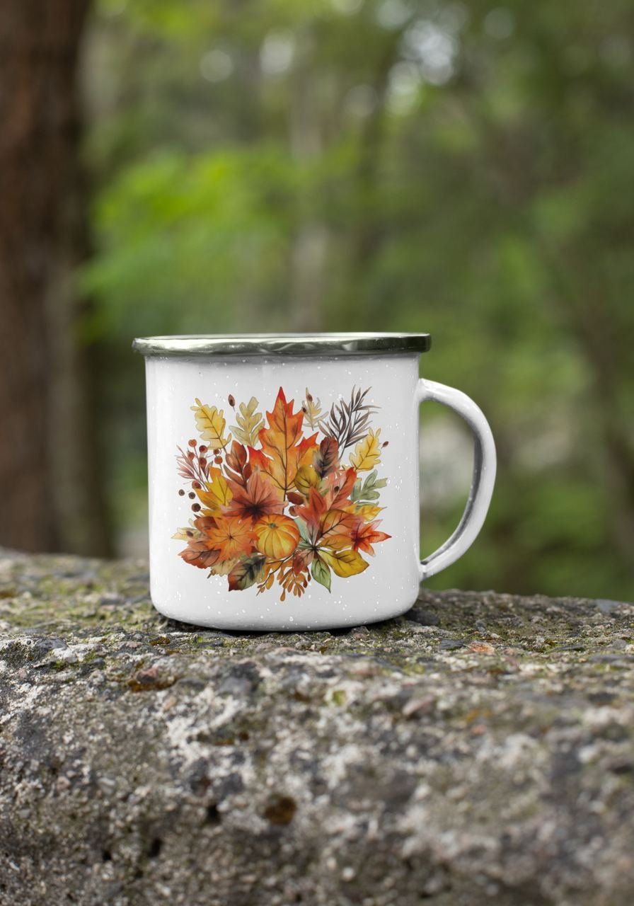 Tassen: Herbst Emaille Tasse Tee Kaffee NEU – Neu und originalverpackt aus Glattfelden von Calmprint