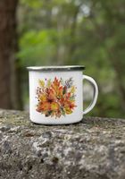 Herbst Emaille Tasse Tee Kaffee NEU