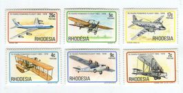 Briefmarken "Flugzeuge". Rhodesien.