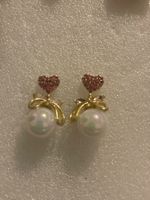 boucles d’oreilles en perles pour les soirées 3 cm neuves