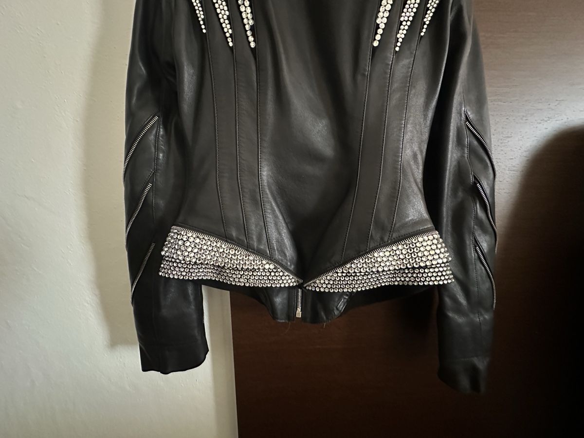 Philipp Plein Giacche: Philipp Plein Lederjacke Crystal Gr. M mit Strass – Nuovo e nell'imballaggio originale da Jonen venduto da dibbern 6