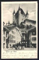 Thun, Strassenpartie mit Geschäften und