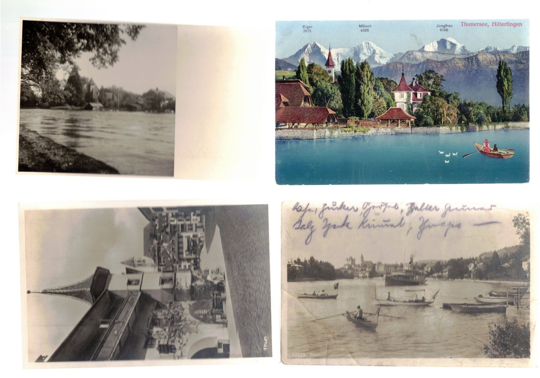 Cartoline postali: Thunersee Hinterfingen Thun Schiffe Boote seltene AK – Nuovo (secondo la descrizione) da Widnau venduto da Seppl480
