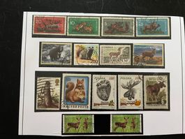 Lot div. Länder  Wildtiere  gest.   (A978)