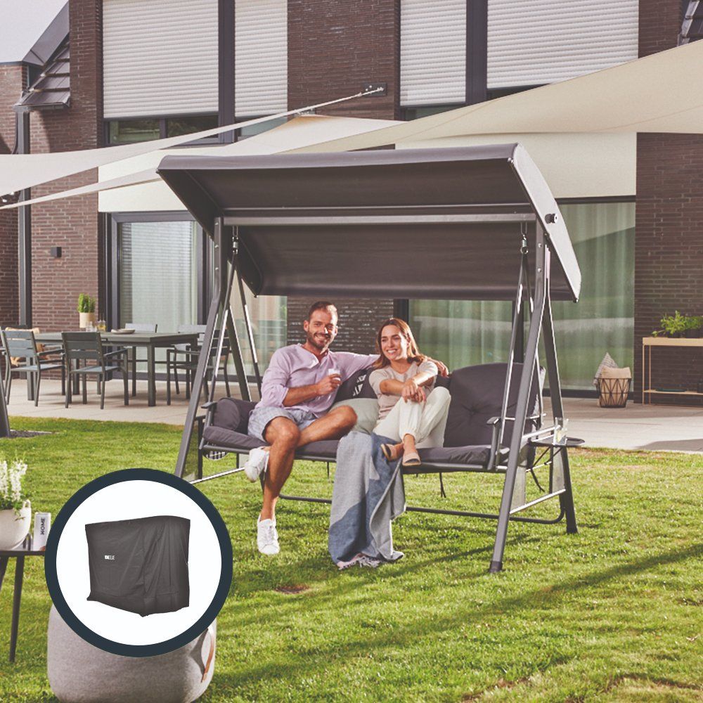Sonstige Gartenschaukeln: 20237 - Hollywoodschaukel SOLO - Grau mit Abdeckung – Neu und originalverpackt aus Wallenwil von toesstal-vertrieb