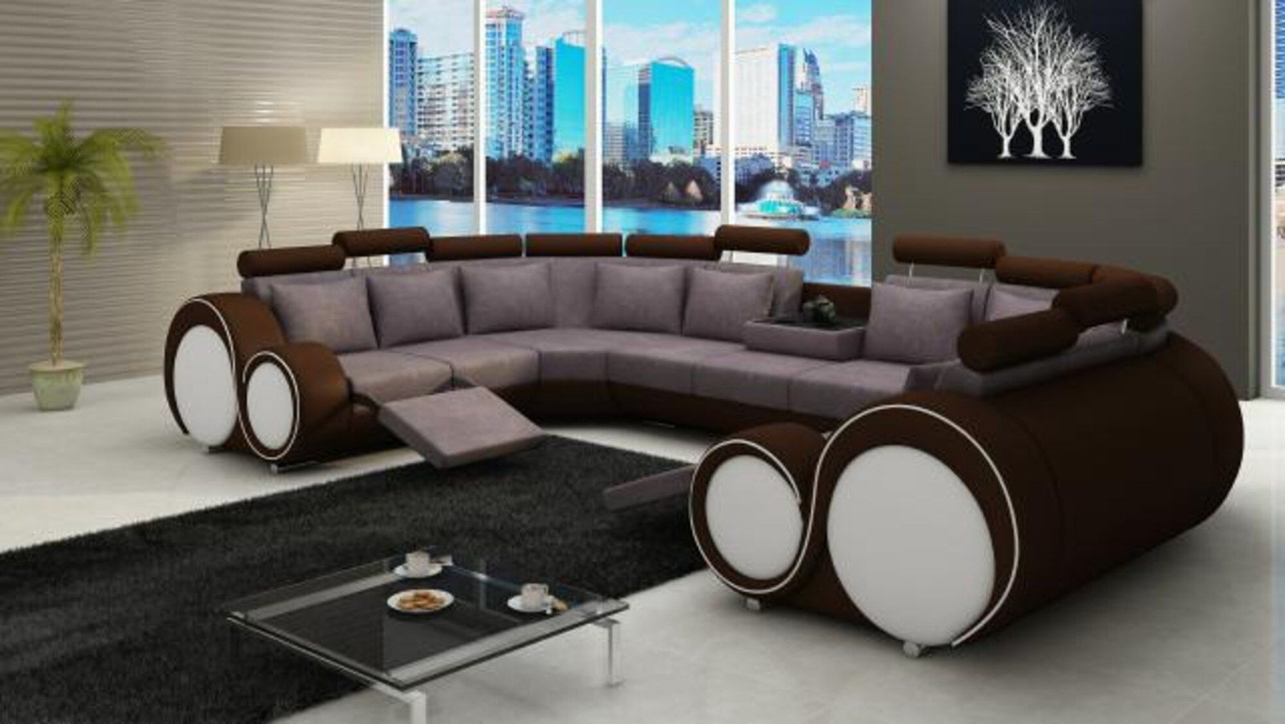 Divani: Ecksofa U Form Sofa Couch Polster Ecksofa Wohnlandschaft – Nuovo e nell'imballaggio originale da Zug venduto da jvmoebel-schweiz 9