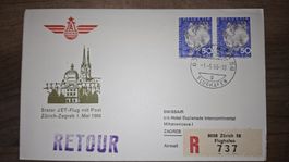 Jet Flug Zürich - Zagreb 01.05.1966 