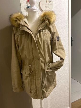 Kapuzenjacke gefüttert beige von PIMIKE Gr. 36