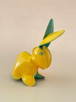 Hase 50er/60er Lackleder Kunstleder Antik Spielzeug Ostern