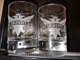 SMIRNOFF Shotglasses Shotgläser Gingin 2mal geeicht verres