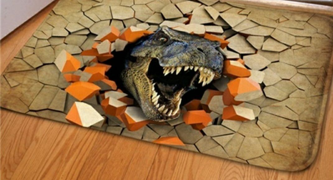 Tappeti: Teppich T-Rex Dinosaurier 60x40cm – Nuovo e nell'imballaggio originale da Walenstadt venduto da emynmuil1