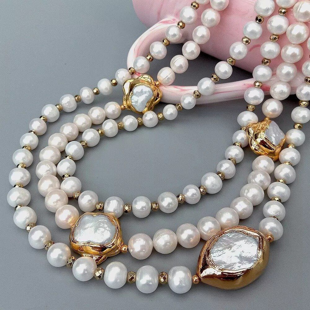 Catenine: Lua Halskette Perlen Kette Collier Perle Perlenkette Echt – Nuovo (secondo la descrizione) da Prilly venduto da ilyria73 1