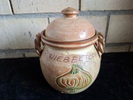 Zwiebeltopf, Keramiktopf, Vintage, Küche, Landhausstil