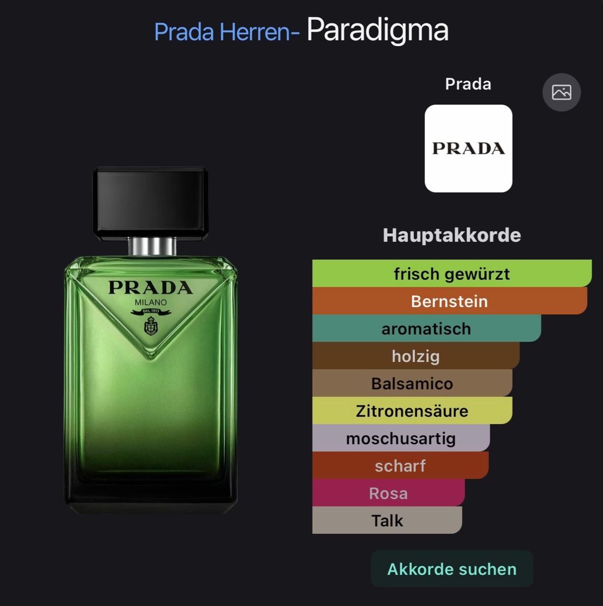 Prada Parfums & Eau de Toilette: Prada Herren Parfüm Paradigma Eau de Parfum 50ml neu – Neuf avec emballage d'origine à Berikon par eli_lwv2 3