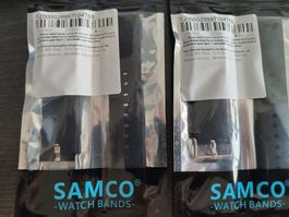 Deux bracelets pour montre Garmin 22mm, noir.