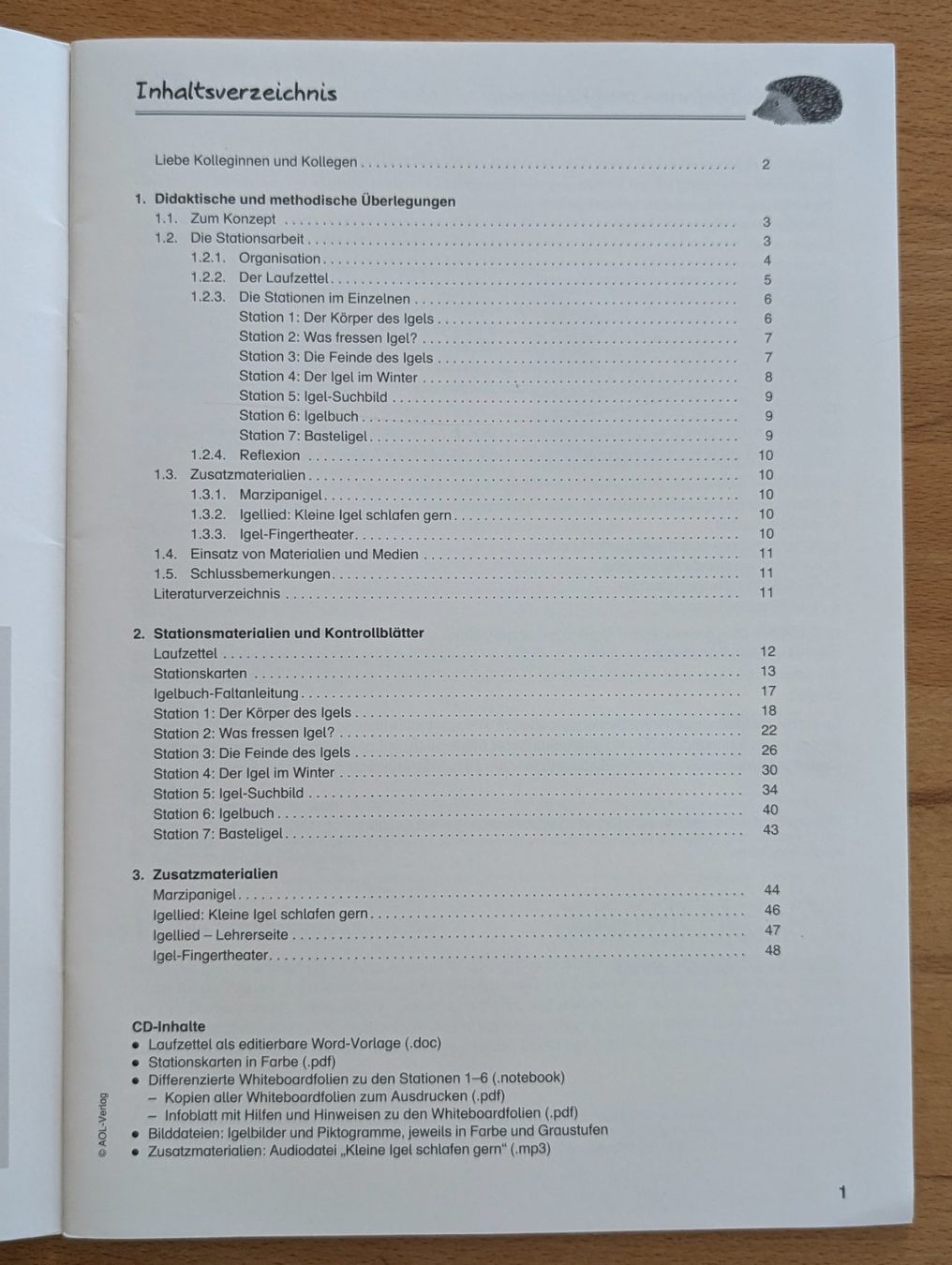 Libri: Didaktisches Material: Der Igel Klasse 1 mit CD – Usato da Weite venduto da Nur63 1