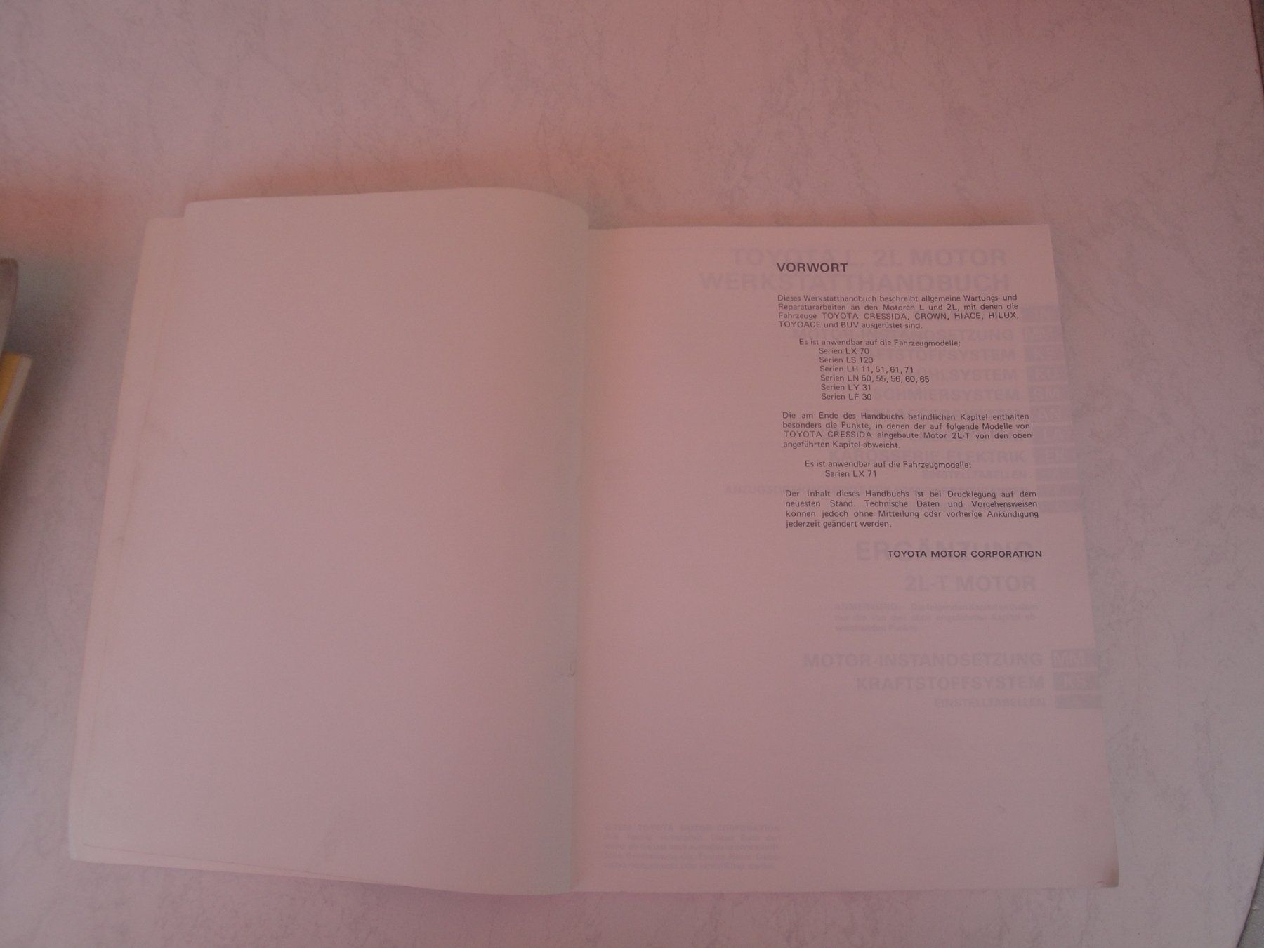 Libri: Toyota Werkstatthandbuch 1984 – Usato da Zollikerberg venduto da Kui 1