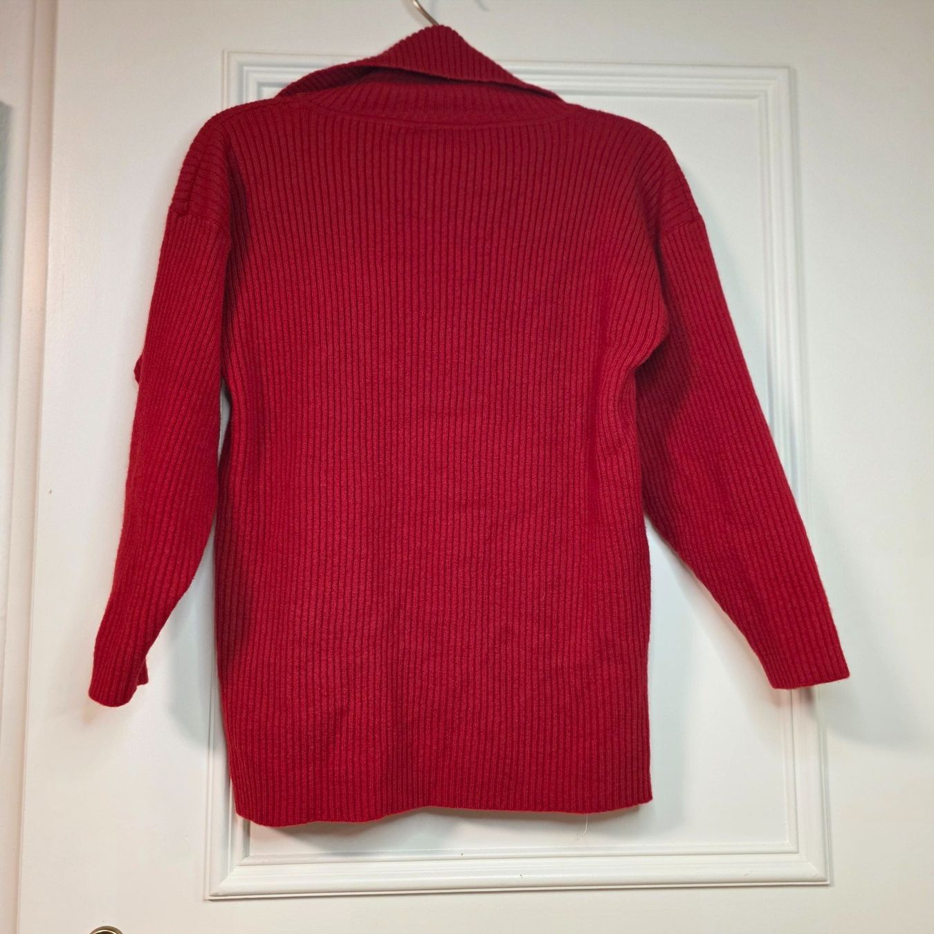 Pulls & Sweat-shirts: Roter Merino-Pullover mit Zipper-Rollkragen M – D'occasion à Wald ZH par CapLux 3