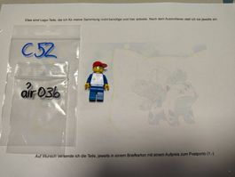 Legofigur  air036	 Airport - Blue 3 Button Jacket  /C52