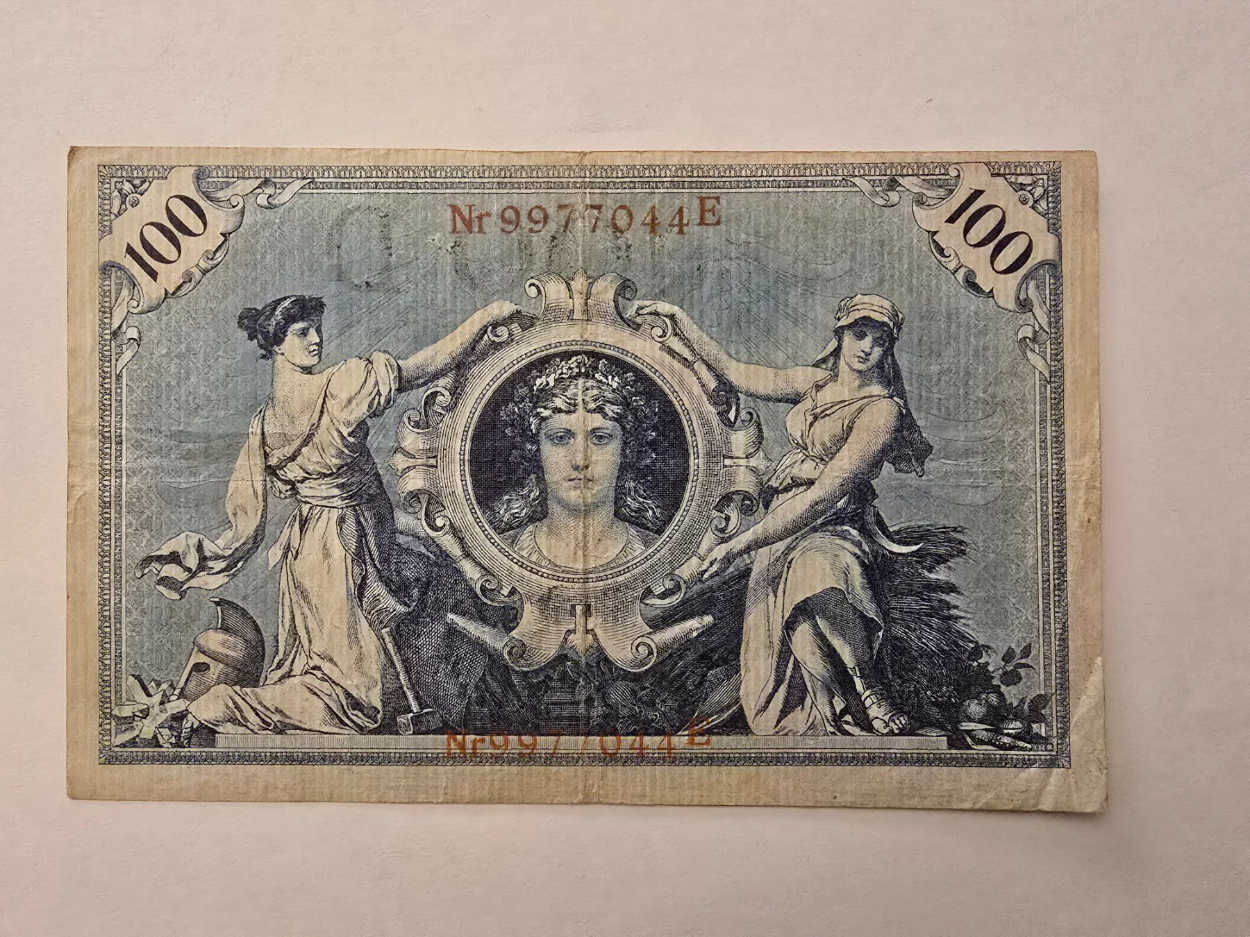 Banconote: 100 Mark 1908 Reichsbanknote – Usato da Neuenhof venduto da brasvarela 1