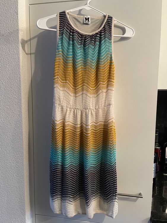 Robe Missoni bleu blanc jaune effet tie dye batik Kaufen auf Ricardo