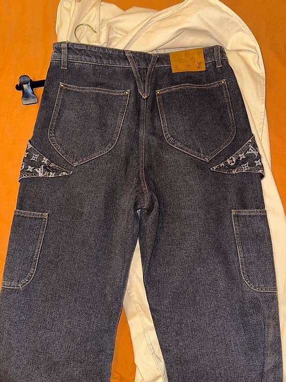 Jeans: Louis Vuitton Flower Carpenter Denim – Usato da Genève venduto da gae_5vrx 3