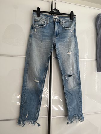 Cool Summer Ripped Jeans "DON'T BE A FOOL" 34/XS