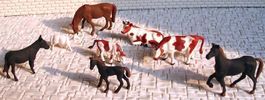 Tiere, Spur H0, Set mit 8 Stück