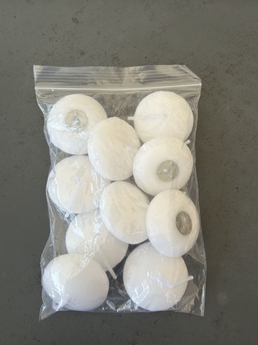 Candele: 10 neue Schwimmkerzen weiss – Nuovo e nell'imballaggio originale da Obfelden venduto da RichardS.