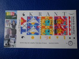 FDC 1993 BLOCK KIND und MEDIA Pays-Bas NIEDERLANDE