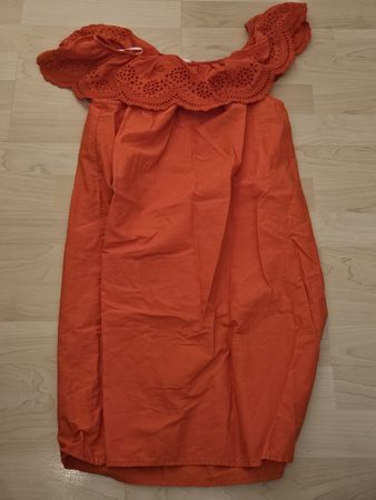 Kleid orange Off-Shoulder Grösse 164 / 13-14Y guter Zustand