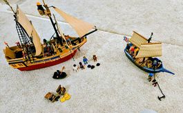 Grosses Piratenschiff Playmobil (und kleines Piratenschiff)