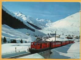 ANDERMATT mit Furka-Oberalp-Bahn