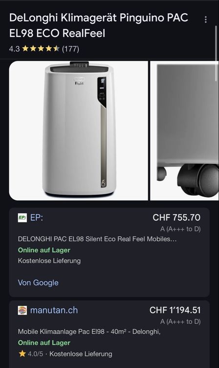 De’Longhi PAC EL98 ECO Klimagerät – leise & effizient 3