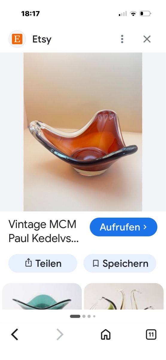 Gläser: Vintage MCM Schale  – Gebraucht aus Grenchen von swiss.antiques 1