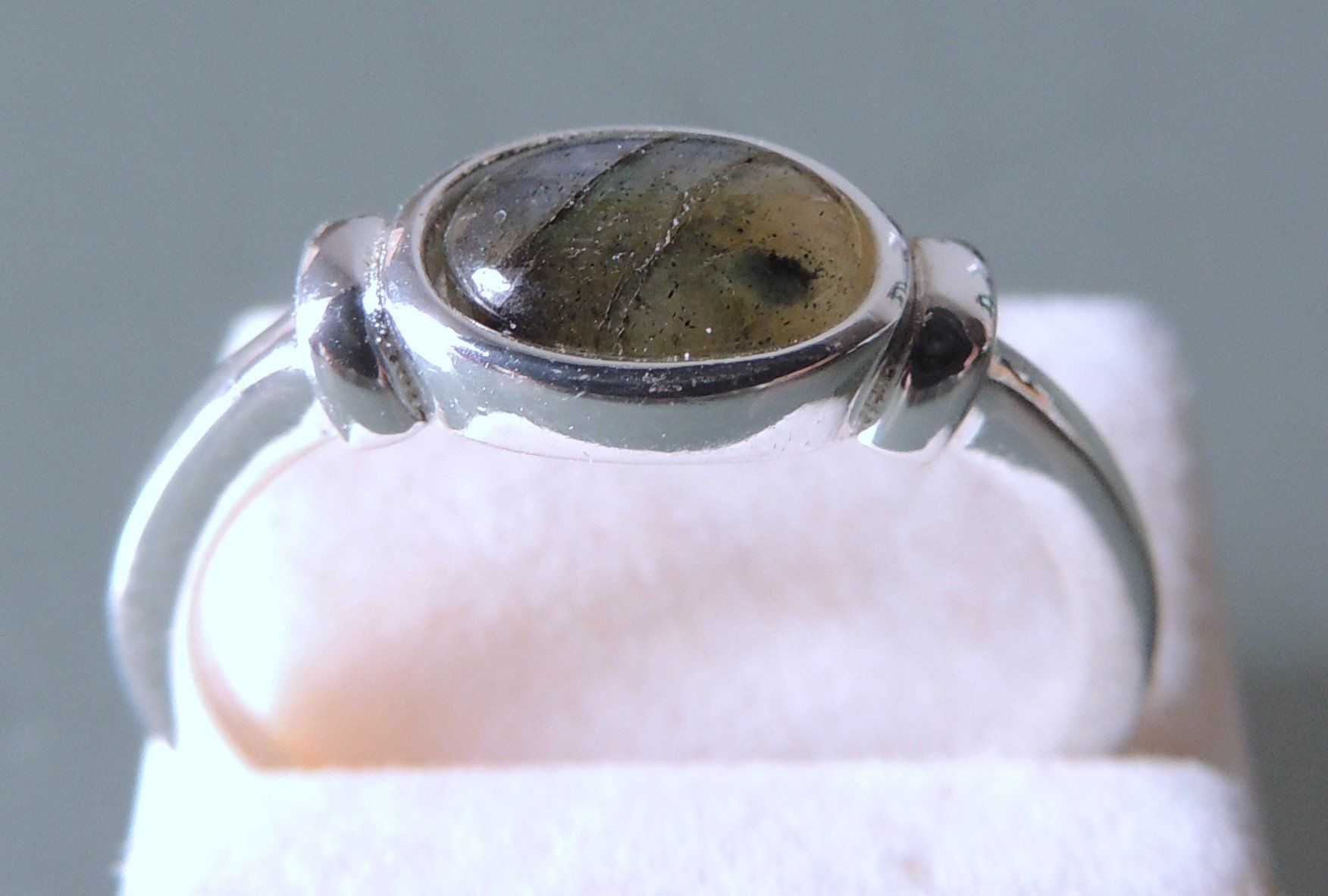 Ringe: TARA STYLE rhodinierter Silber 925 Fingerring mit Labradorit – Neu (gemäss Beschreibung) aus Waldenburg von schaller707 2
