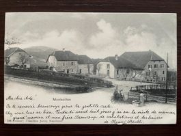 MONTÉZILLON (ROCHEFORT) Une partie du village, barrière 1904