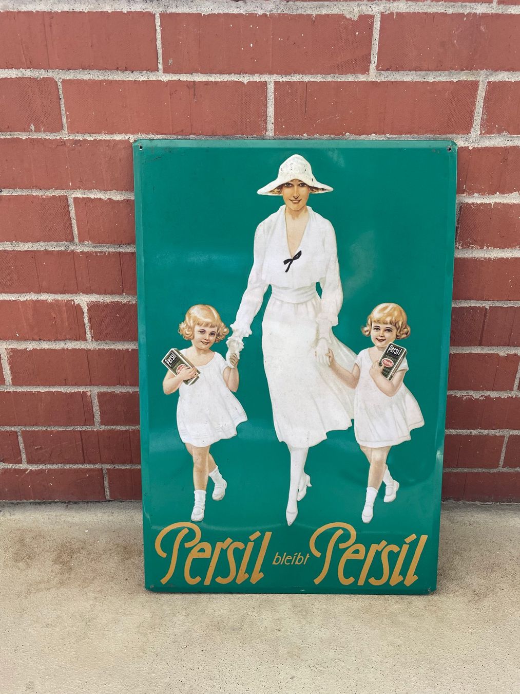 Persil Insegne: Persil - Vintage Enamel Sign - Emailleschild - Weisse Dame – Usato da Zürich venduto da ganz.genau.vintage