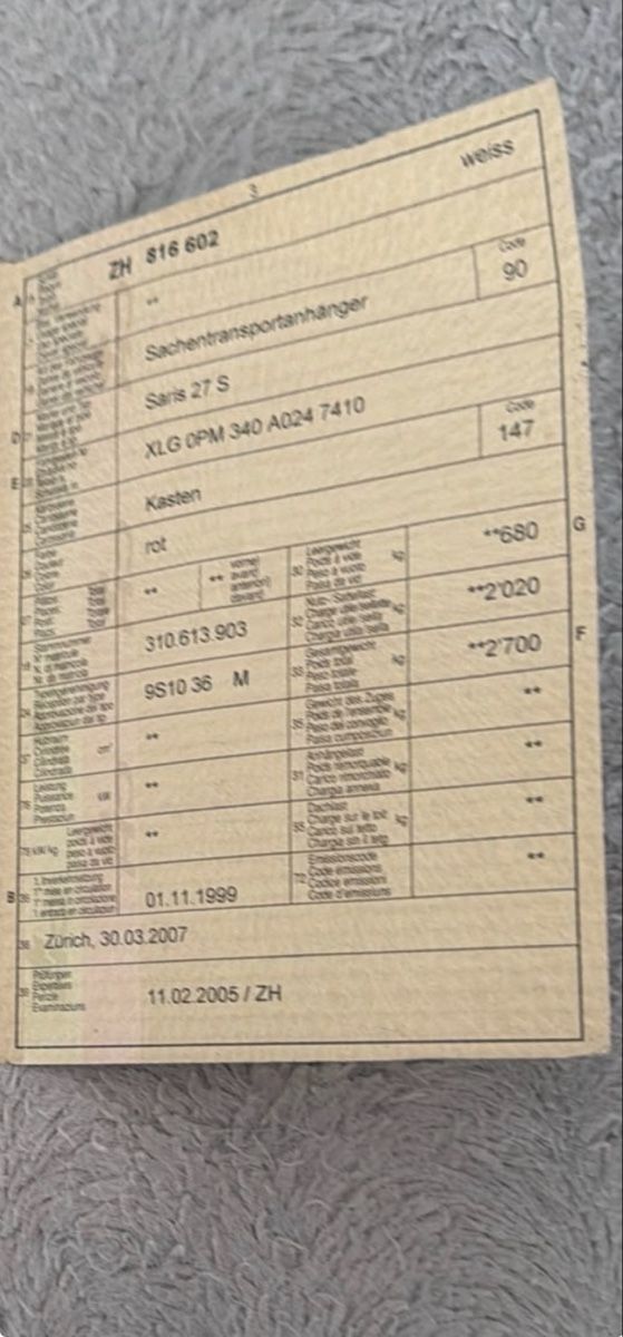 Saris Rimorchi: Anhänger – Usato da Niederglatt ZH venduto da ZJ-67 2