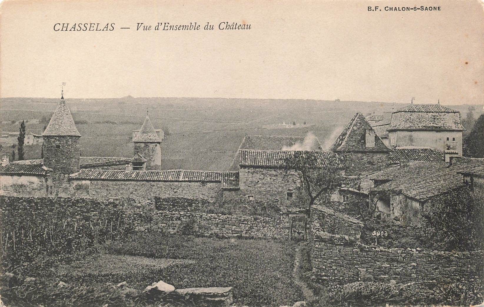 Cartoline postali: Chasselas vue ensemble du chateau – Usato da Biasca venduto da Blenio71