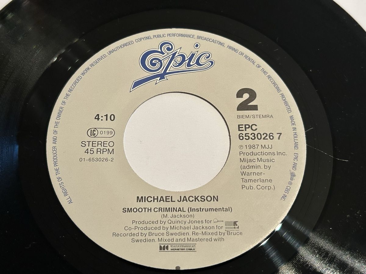 Schallplatten: Michael Jackson. 1987. Smooth Criminal – Gebraucht aus Faulensee von Mizuno06 5