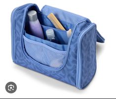 Praktische Kulturtasche / Waschtasche, neuwertig, blau