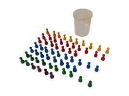Brettspiel-Figuren / Halmakegel, 61 Stück