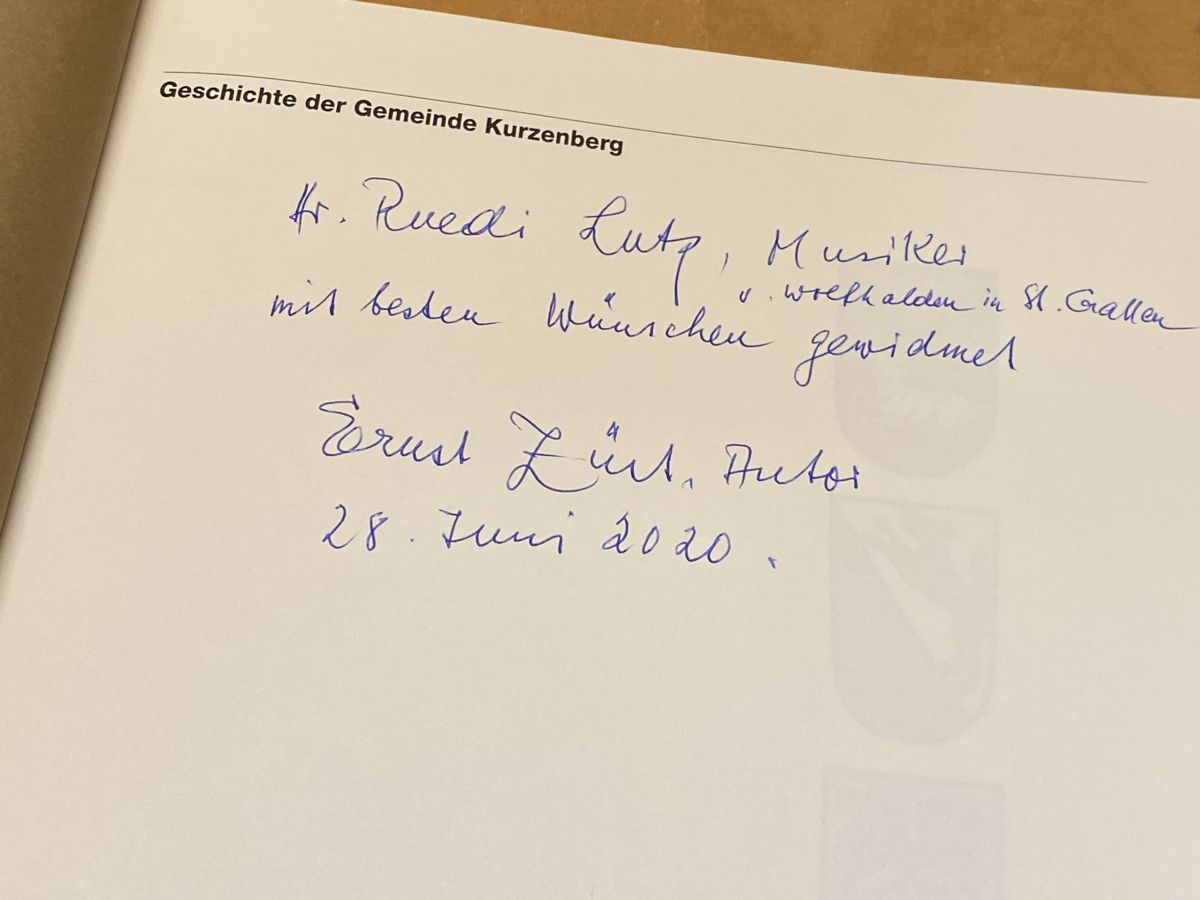Bücher: Geschichte der Gemeinde Kurzenberg – Ernst Züst SIGNIERT – Gebraucht aus St.Gallen von kingsamas 5