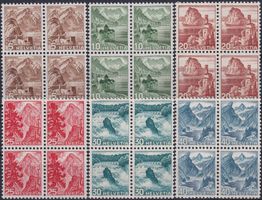 1948, Nr.285-290 */** postfrische Viererblöcke, Kat: 200.-+
