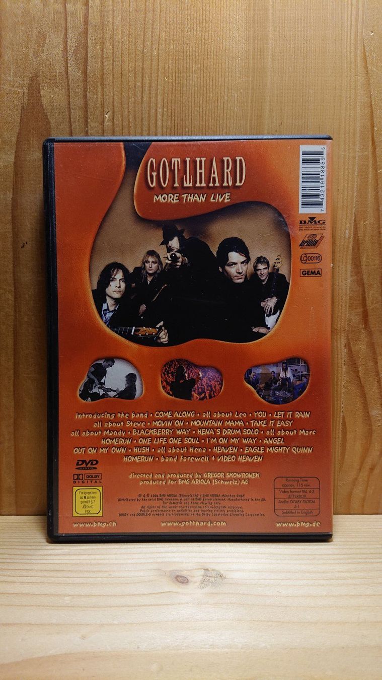 Tutti i DVDs: GOTTHARD More than Live auf DVD 2002 – Usato da Wilderswil venduto da Exebub 1