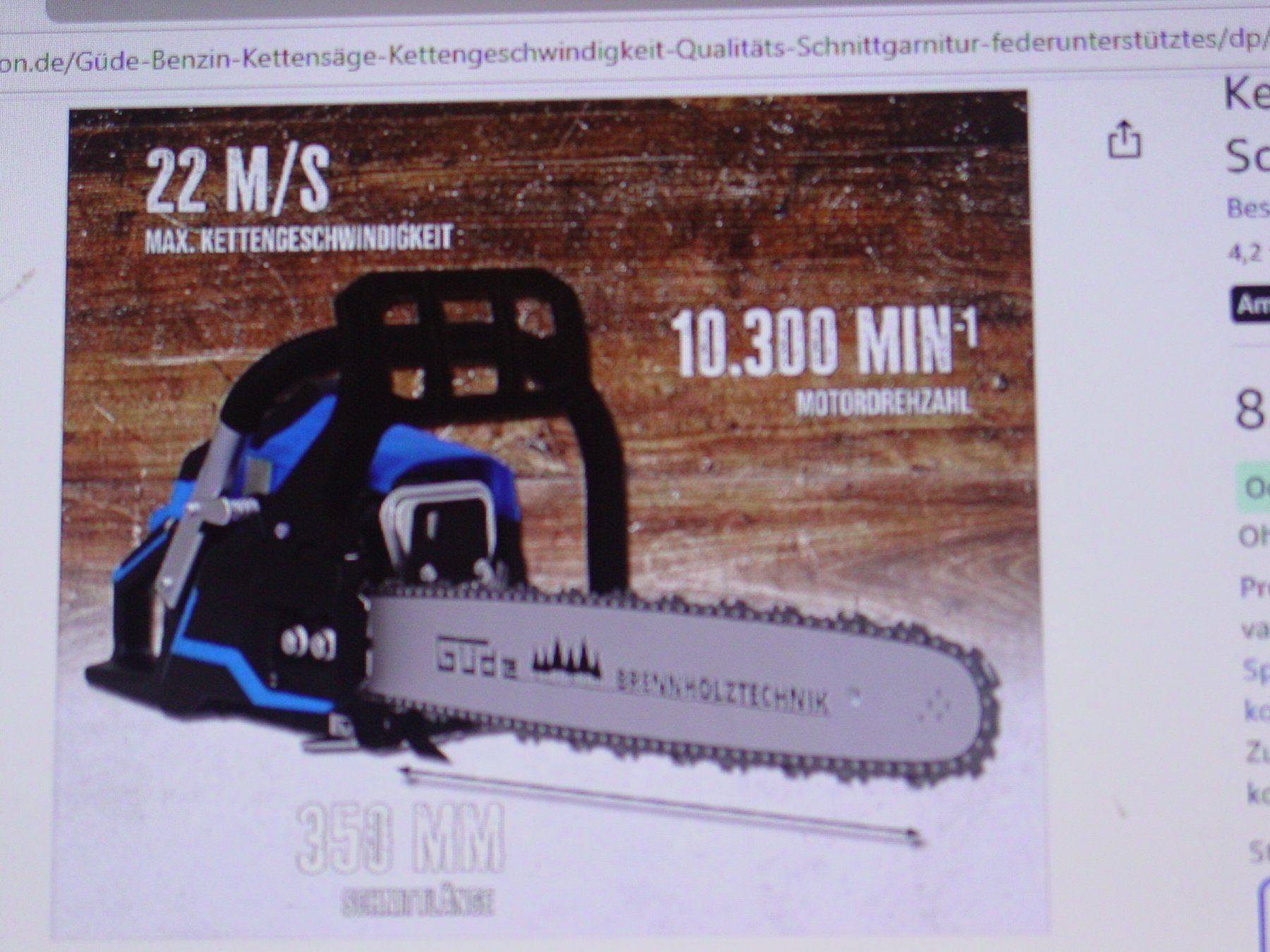 Seghe: Benzin-Kettensäge – Nuovo e nell'imballaggio originale da Oberwil ( Dägerlen) venduto da holzher54 2
