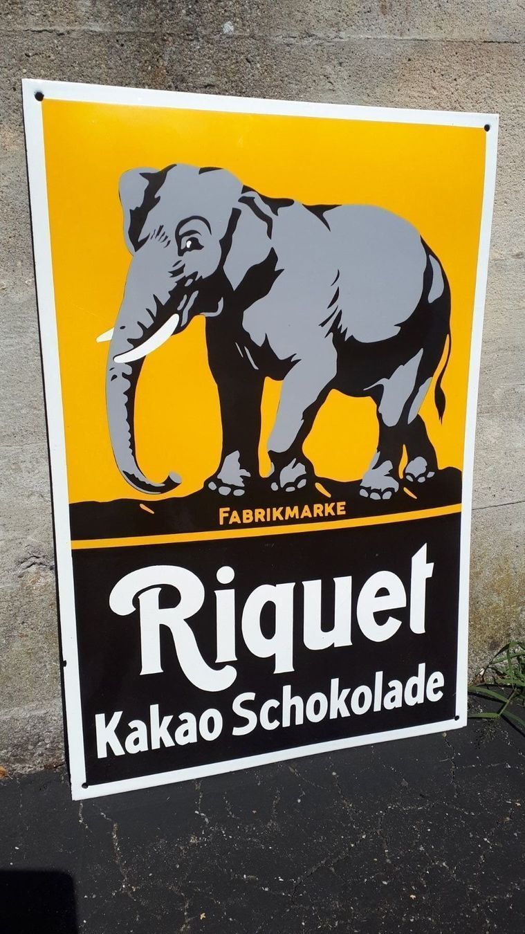 Schilder: Emailschild Riquet Schokolade – Gebraucht aus Zürich von timbuktu03